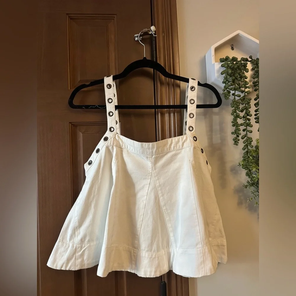 Free People Zinnia Denim Swing Top - Picture 2 of 4